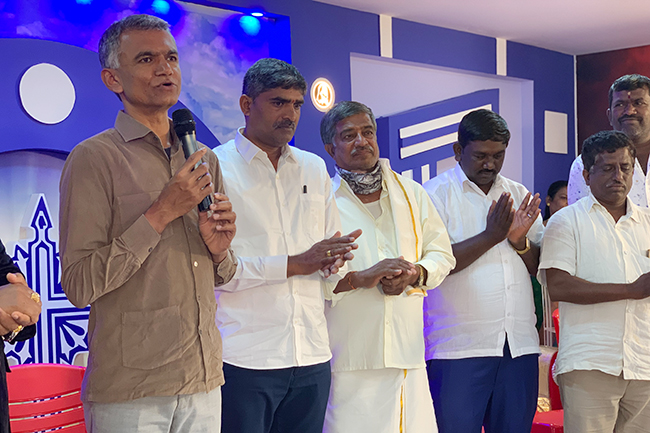 MLA and Former Minister Krishna Byre Gowda inaugurated the Christmas program 2021 by Grace Ministry held in Bangalore at the prayer centre at Budigere, Yelahankato which hundreds gathered to celebrate the birth of Jesus from many parts of the city.